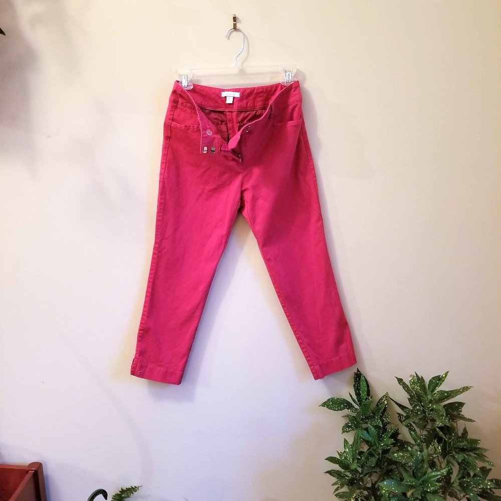 NY&Co side-split crop pink pants